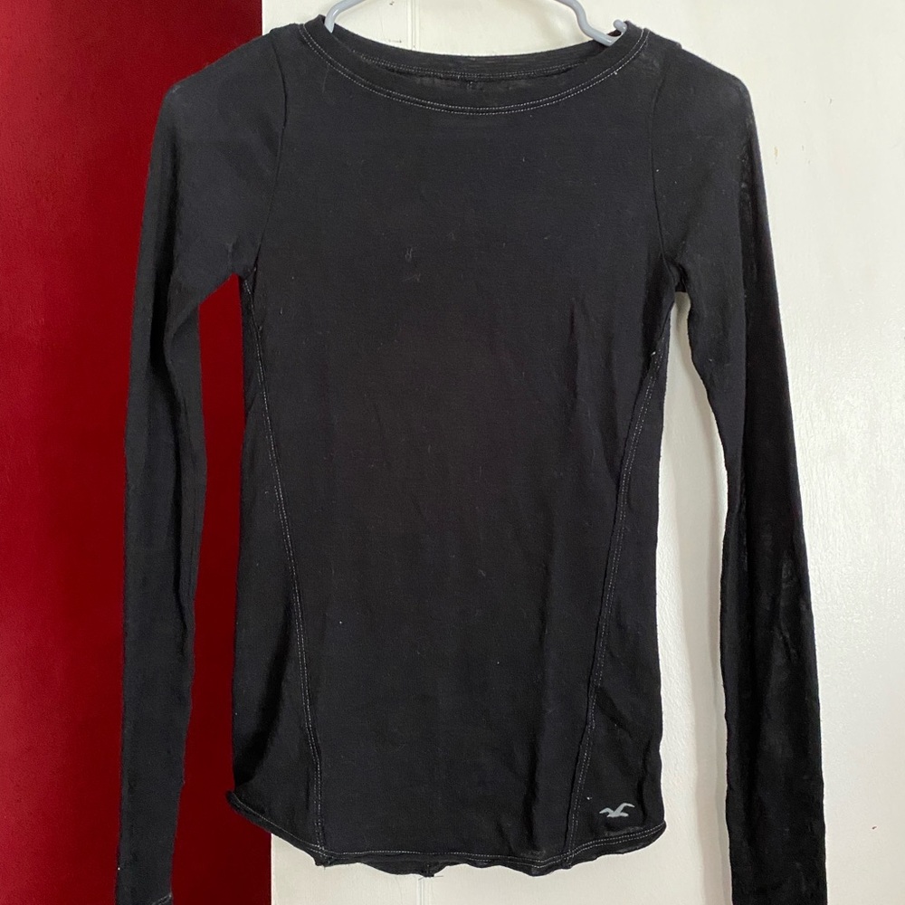 Black fitted Hollister long sleeve